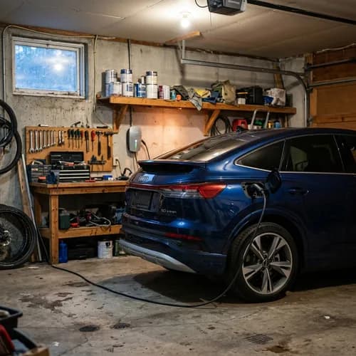 Audi Q4 e-tron at Bosch Level 2 charger